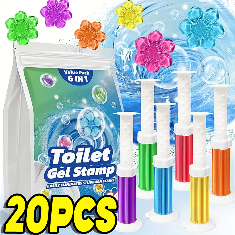 1/20pcs Flower Toilet Cleaner  - đánh giá và giá Home Fragrance Gel